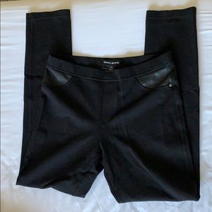 DKNY Jeans faux leather pocket black legging